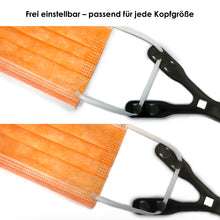 Laden Sie das Bild in den Galerie-Viewer, Ohrenschoner für Masken mit vierfachem Halt (2 Stück - dunkelgrau)